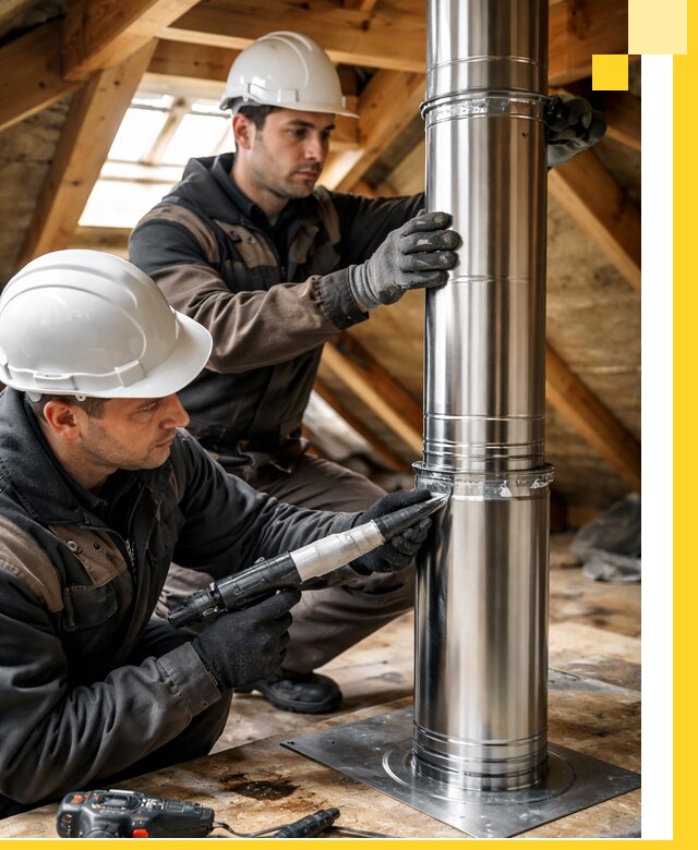 Монтаж дымоходов для каминов в Новоуральске с гарантией качества