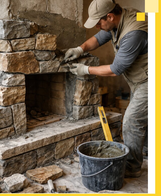 Изготовление и установка каменных каминов под ключ в Новоуральске