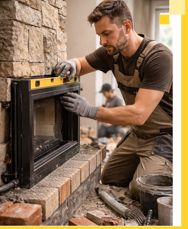 Дровяные камины под ключ в Новоуральске: монтаж, обустройство