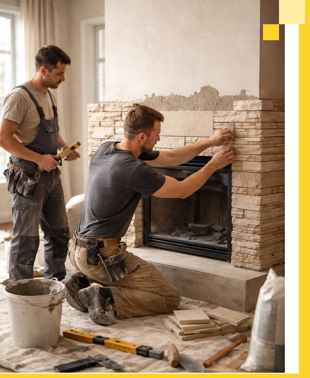 Установка и монтаж каминов для загородного дома в Новоуральске