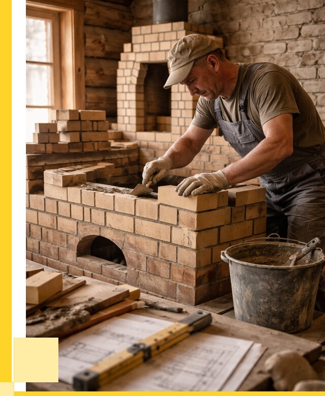 Кладка печей из кирпича в Новоуральске цены от 30624 р. - ЭриданНву