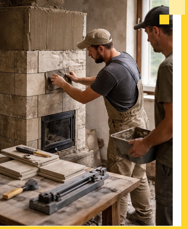 Профессиональная облицовка печей в Новоуральске: керамика и камень