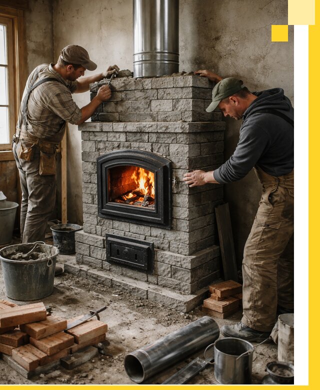 Производство, поставка и монтаж дровяных печей в Новоуральске