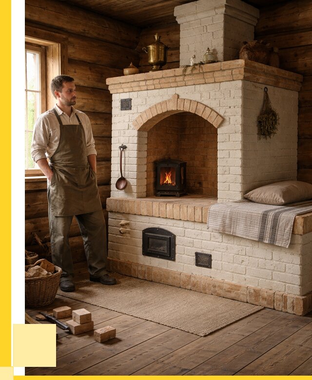 Русские печи с лежанкой под ключ в Новоуральске от 153120 р. ЭриданНву