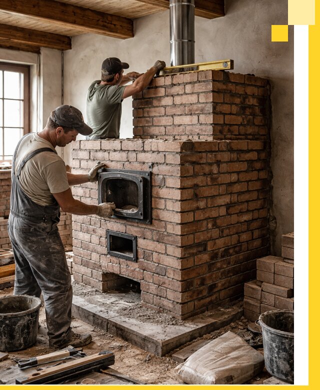 Печи для загородного дома под ключ в Новоуральске — монтаж и сервис