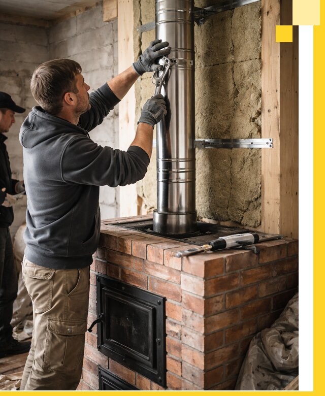 Изготовление и монтаж печей и дымоходов под ключ в Новоуральске