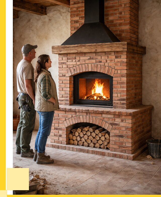 Печи камины из кирпича в Новоуральске от 122496 р. | ЭриданНву