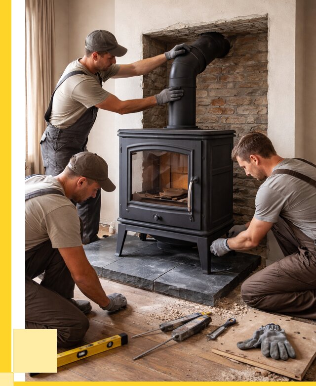 Монтаж печи камина в частном доме в Новоуральске от 25520 р. | ЭриданНву