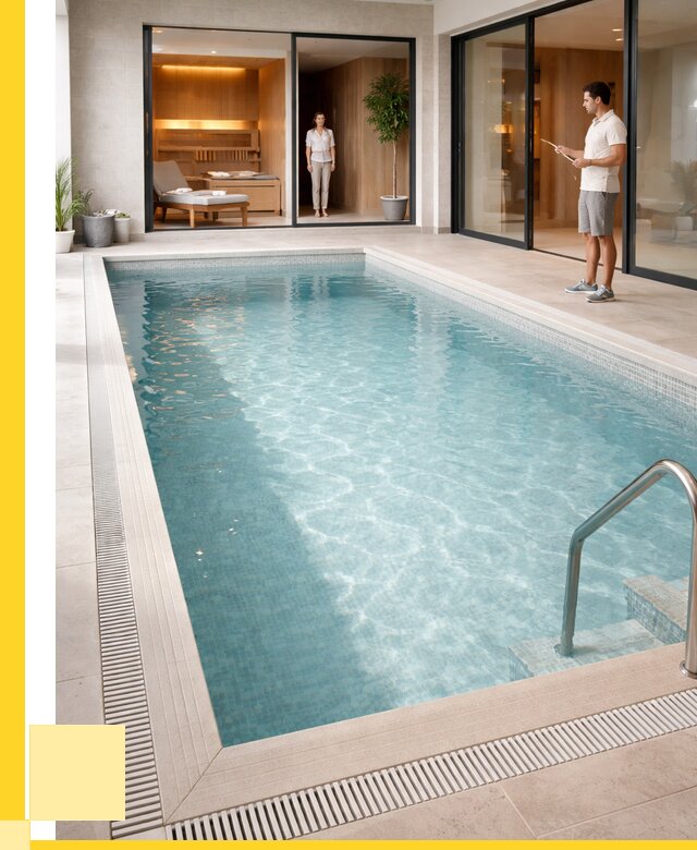 Отделка бассейна пленкой ПВХ в Новоуральске от 3573 р. - ЭриданНву