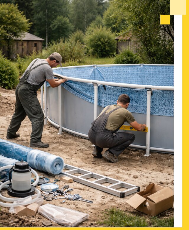 Установка и монтаж каркасных бассейнов в Новоуральске под ключ