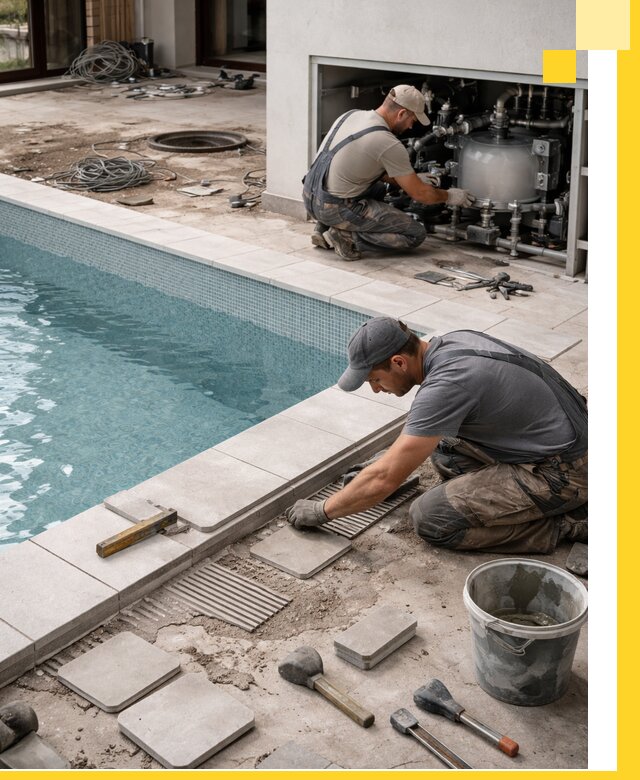 Строительство и монтаж бассейнов в коттедже в Новоуральске