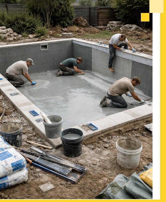 Изготовление и монтаж чаши бассейна под ключ в Новоуральске