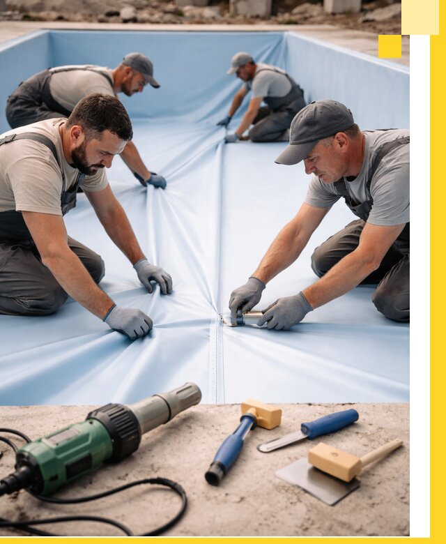 ПВХ пленка для бассейнов с монтажом и гарантией в Новоуральске