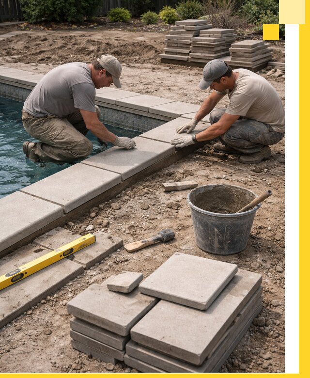 Установка и изготовление копингового камня для бассейнов в Новоуральске