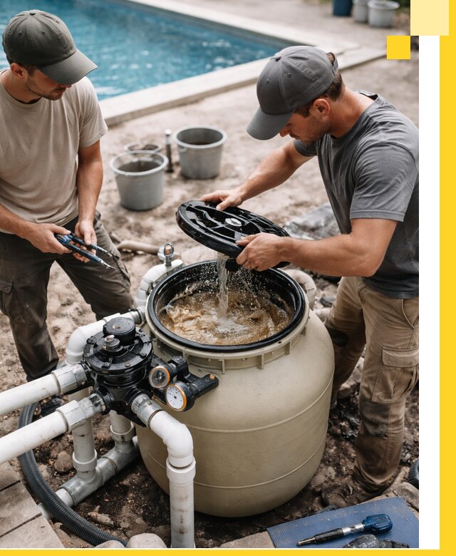 Установка и обслуживание песочных фильтров для бассейнов в Новоуральске