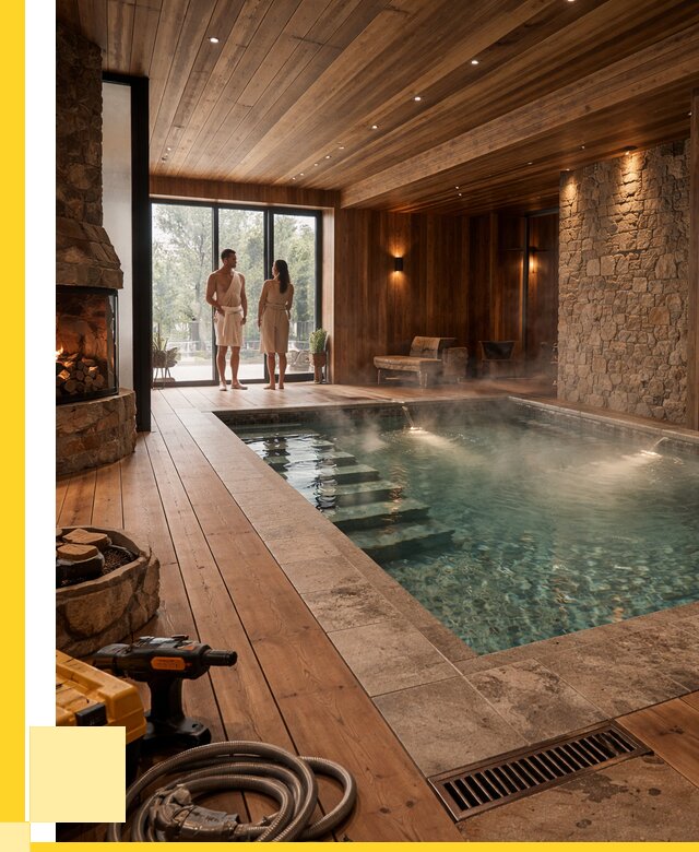 Проекты бань с бассейном под ключ в Новоуральске от 76560 р., ЭриданНву