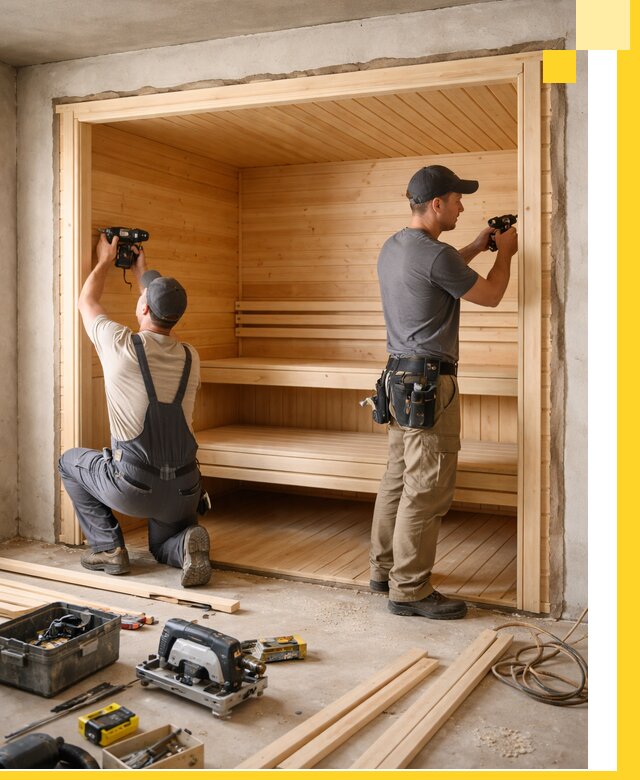 Монтаж саун под ключ в Новоуральске — проектирование и установка