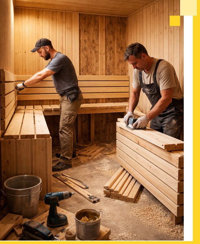 Профессиональный комплексный ремонт саун под ключ в Новоуральске