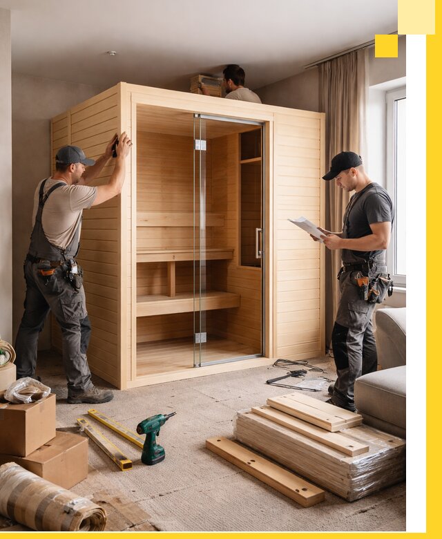 Установка и благоустройство саун в квартире в Новоуральске