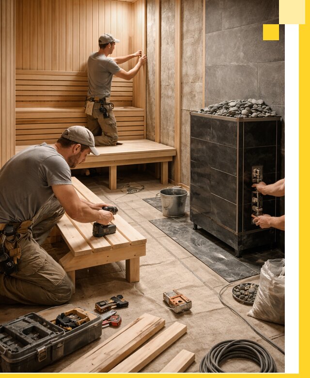 Дизайн и строительство интерьерных саун под ключ в Новоуральске
