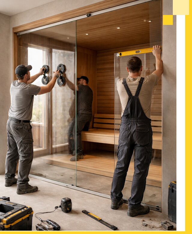 Производство и монтаж стеклянных саун под ключ в Новоуральске