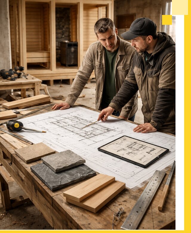 Проекты бань под ключ и планы строительства в Новоуральске