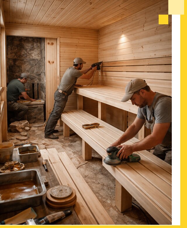 Профессиональная отделка бань в Новоуральске под ключ, с гарантией