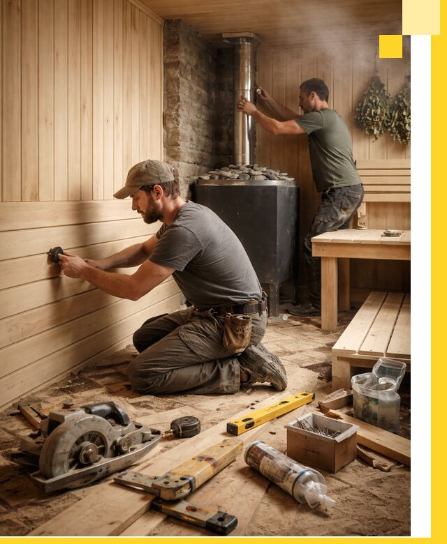 Полное строительство и оснащение парных под ключ в Новоуральске