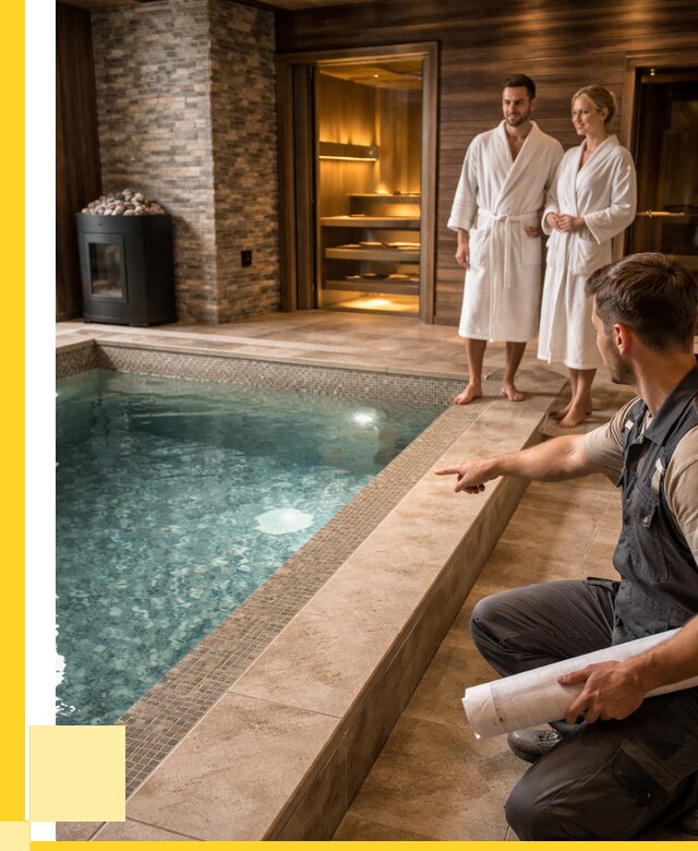 Проект бани с бассейном под ключ в Новоуральске от 66352 р. | ЭриданНву