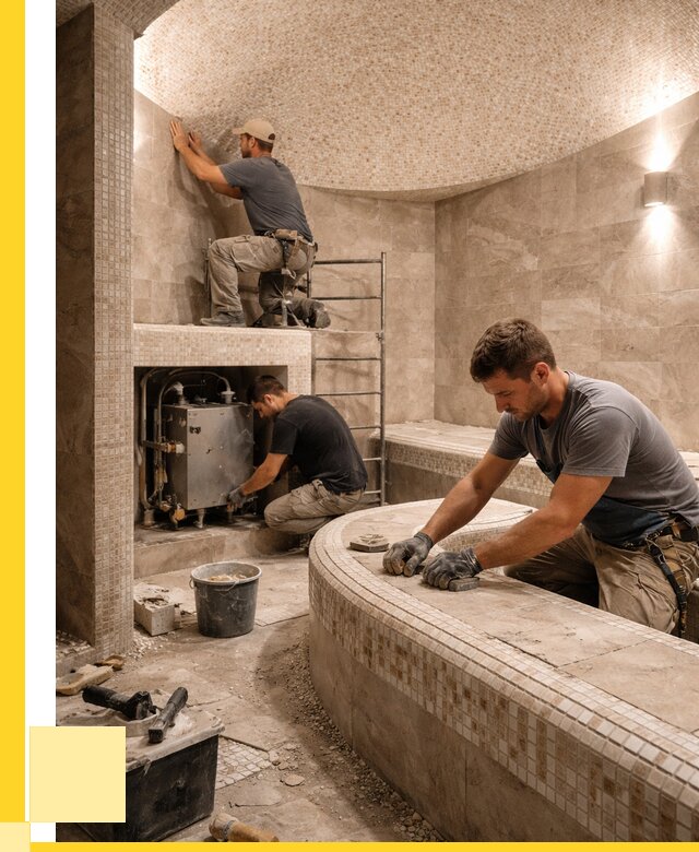 Монтаж хамамов под ключ в Новоуральске от 255200 р. ЭриданНву