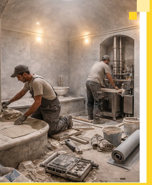 Строительство турецких бань хаммам под ключ в Новоуральске