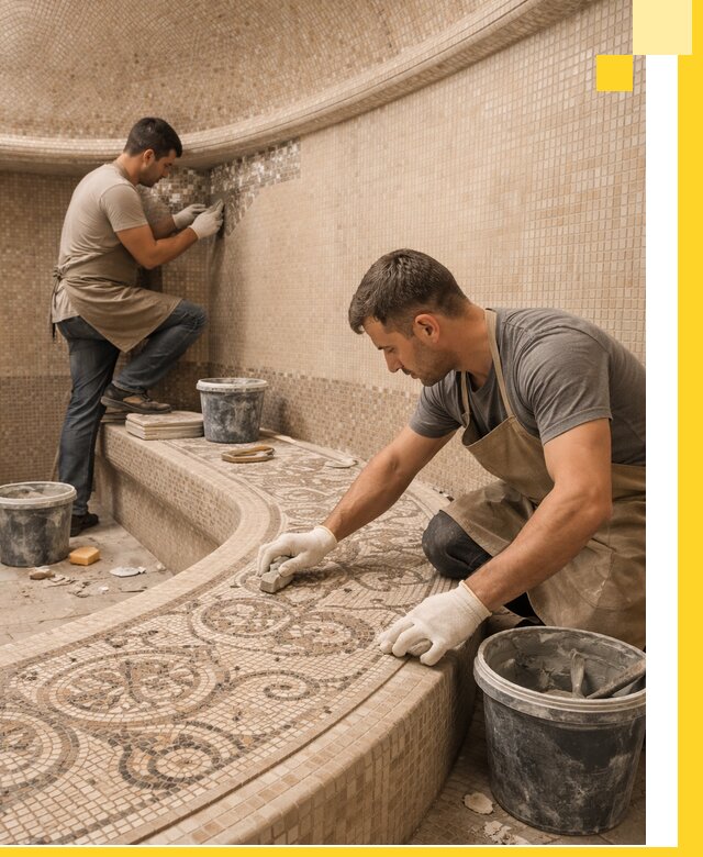 Плитка для хамама в Новоуральске, укладка, подбор и поставка